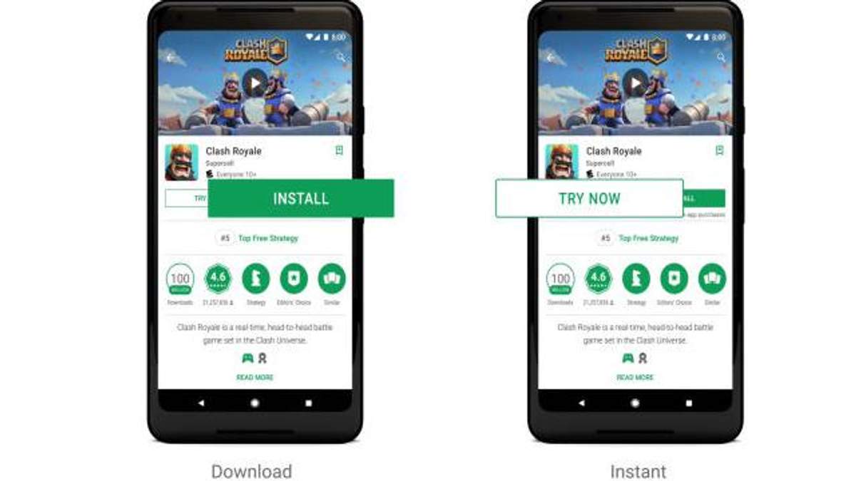Скріншот з відео-презентації Google Play Instant Скріншот з відео-презентації Google Play Instant