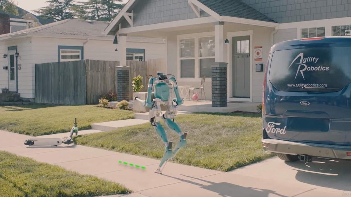 Ford создал двуногого робота-курьера Ford создал двуногого робота-курьера