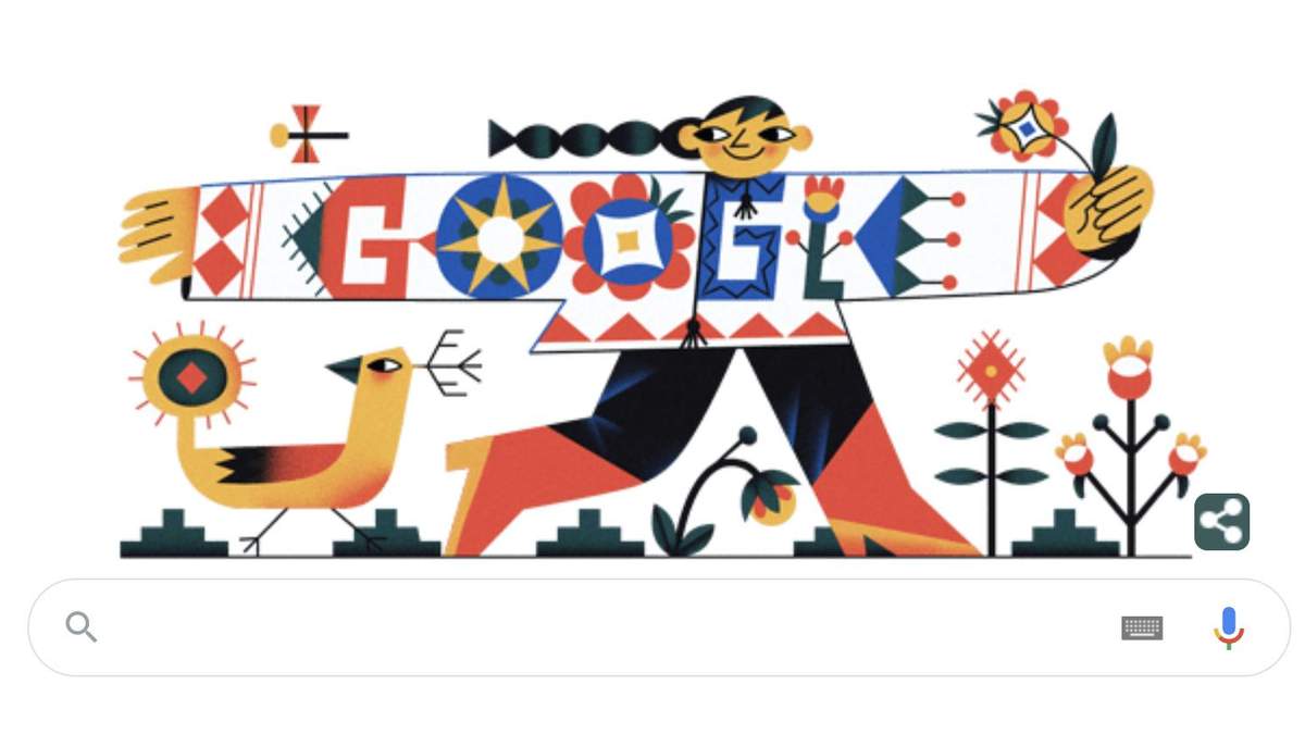 Новий дудл від Google – до Дня вишиванки Новий дудл від Google – до Дня вишиванки