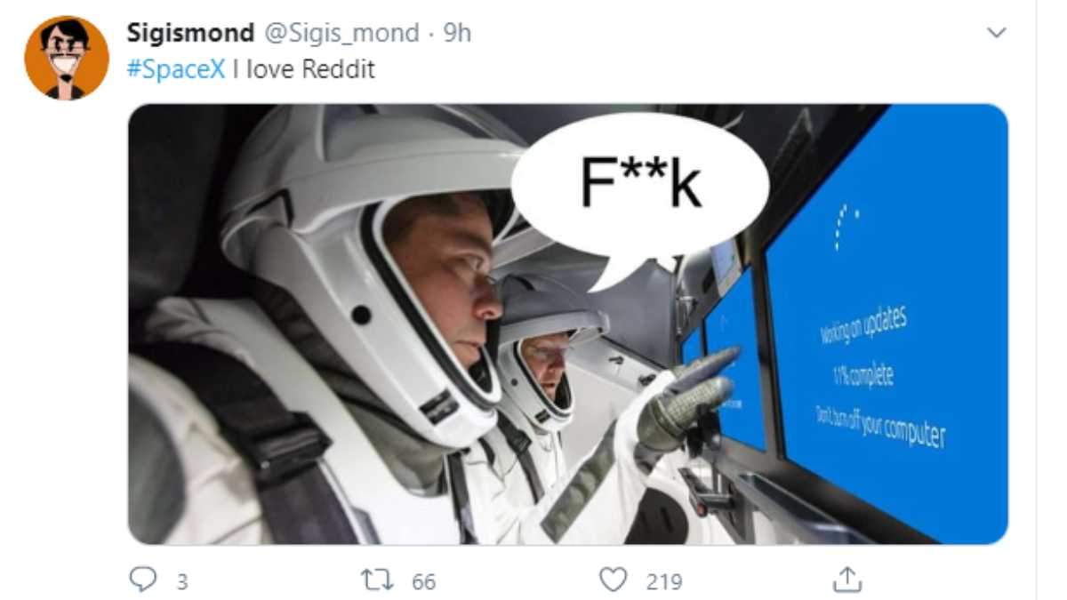 Запуск SpaceX Crew Dragon перенесли – мемы из соцсетей Запуск SpaceX Crew Dragon перенесли – мемы из соцсетей